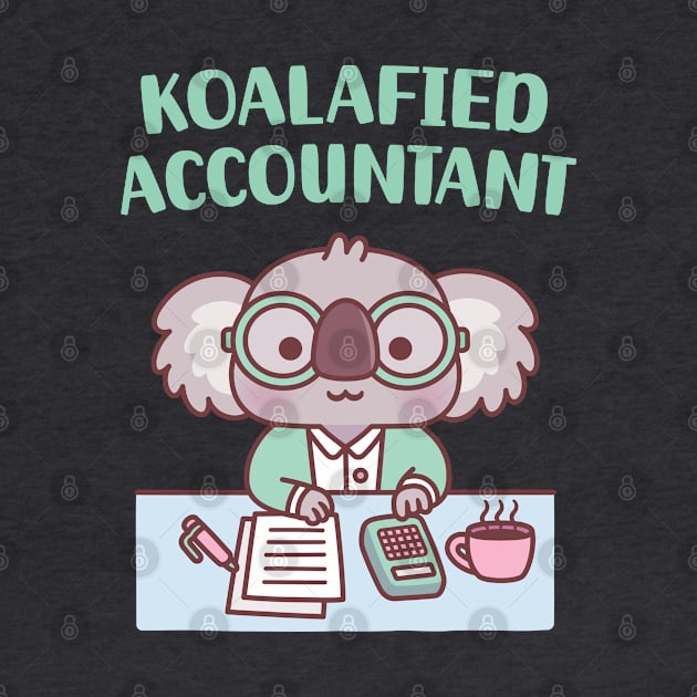 Cute Koala Koalafied Accountant Pun by rustydoodle